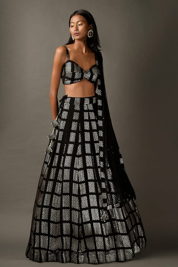 Two Sisters By Gyans Sequin Embroidered Lehenga Set