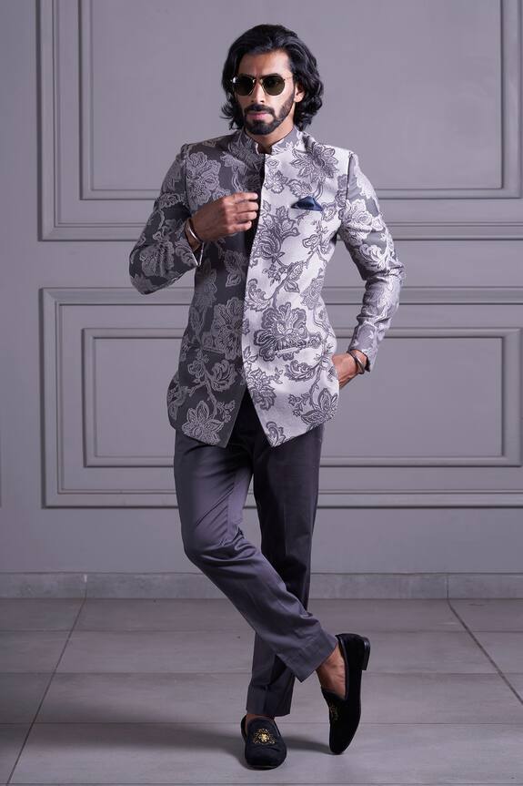Agape Printed Bandhgala & Trouser Set
