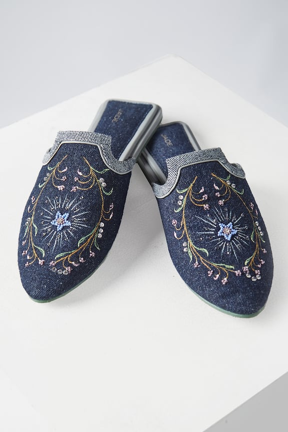 Jade by Monica and Karishma Amaya Denim Mules