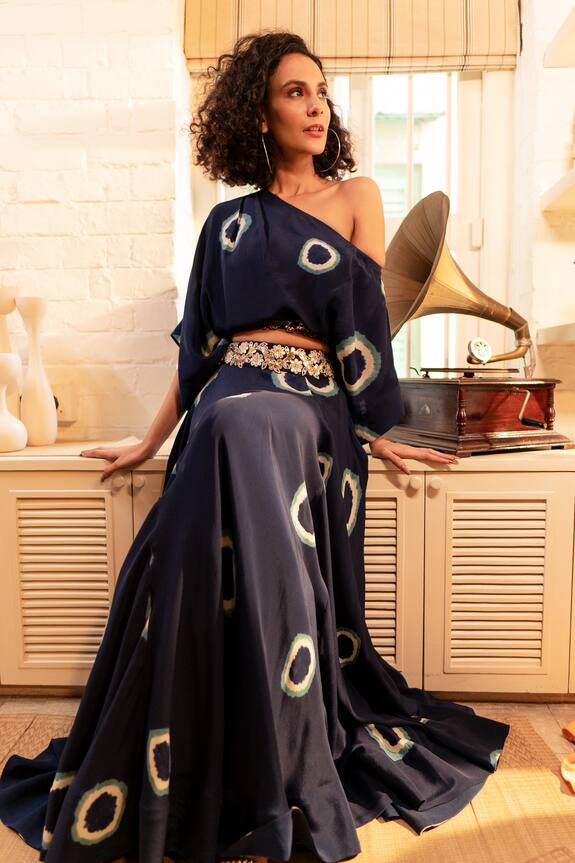 Nupur Kanoi Tie-Dye Top & Lehenga Set