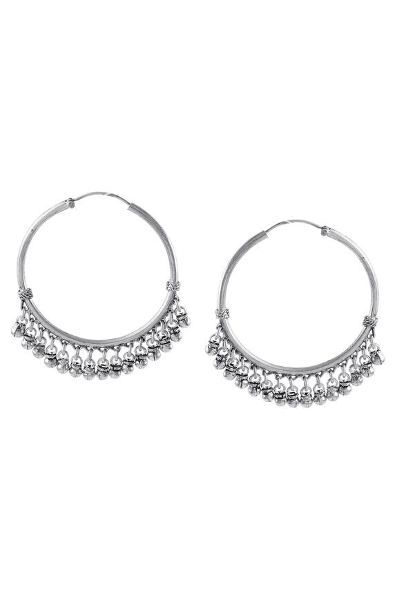 Palace of Silver Handcrafted Ghungroo Drop Earrings
