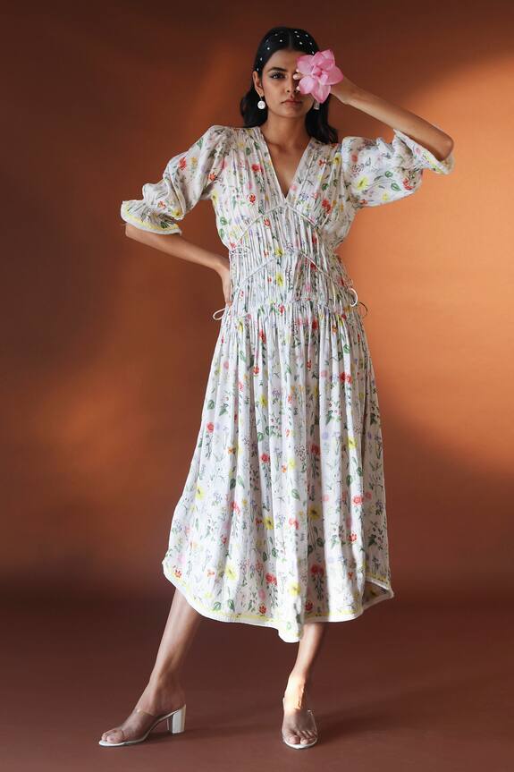 Pozruh by Aiman Cynthia Floral Print Dress