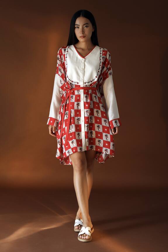 Pozruh by Aiman Talma Printed Shirt Dress