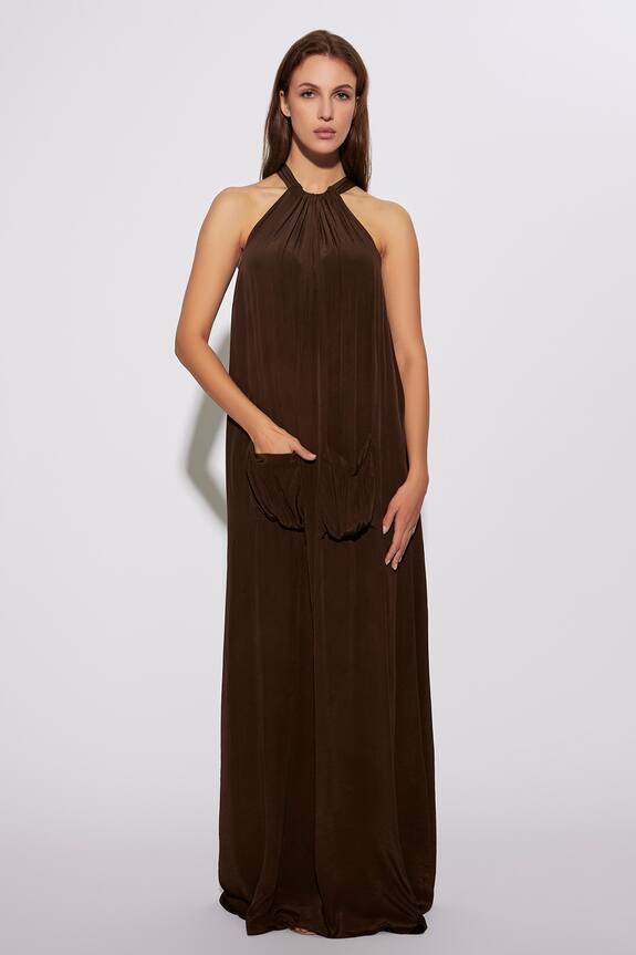 Deme by Gabriella Pocket Detailed Slip Dress