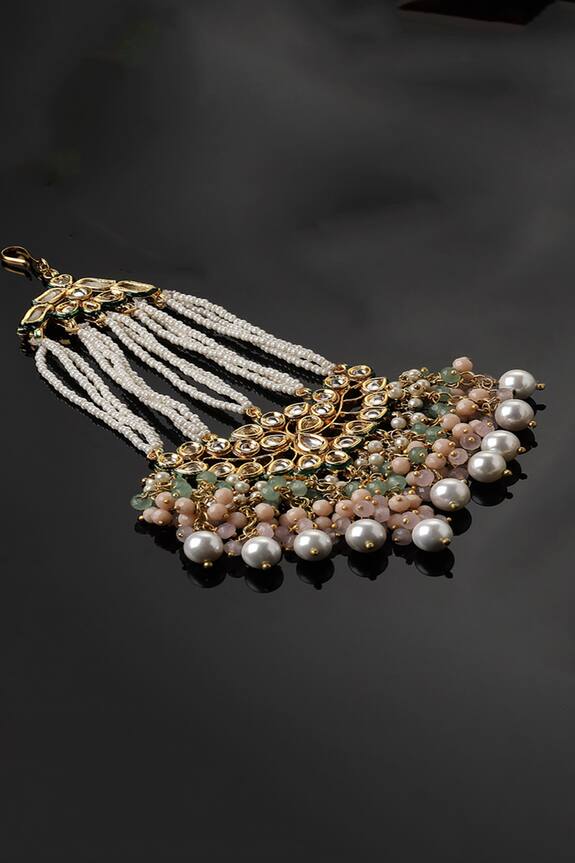 Dugran By Dugristyle Kundan & Natural Stones Embellished Passa