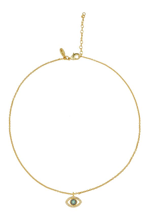 Zariin Evil Eye Shaped Pendant Necklace