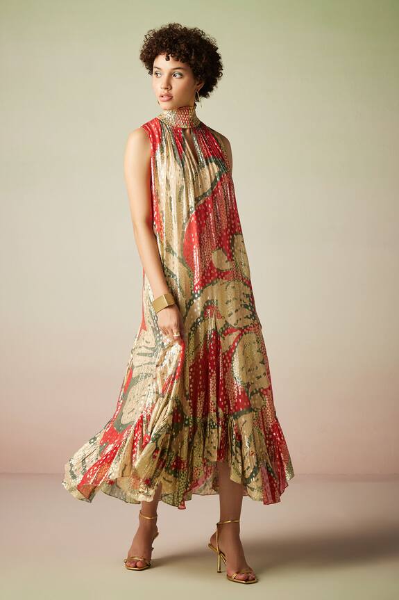 Verb by Pallavi Singhee Floral Print Sleeveless Dress