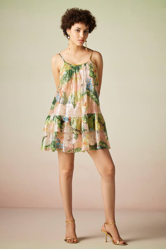 Verb by Pallavi Singhee Sequin Work Strappy Dress