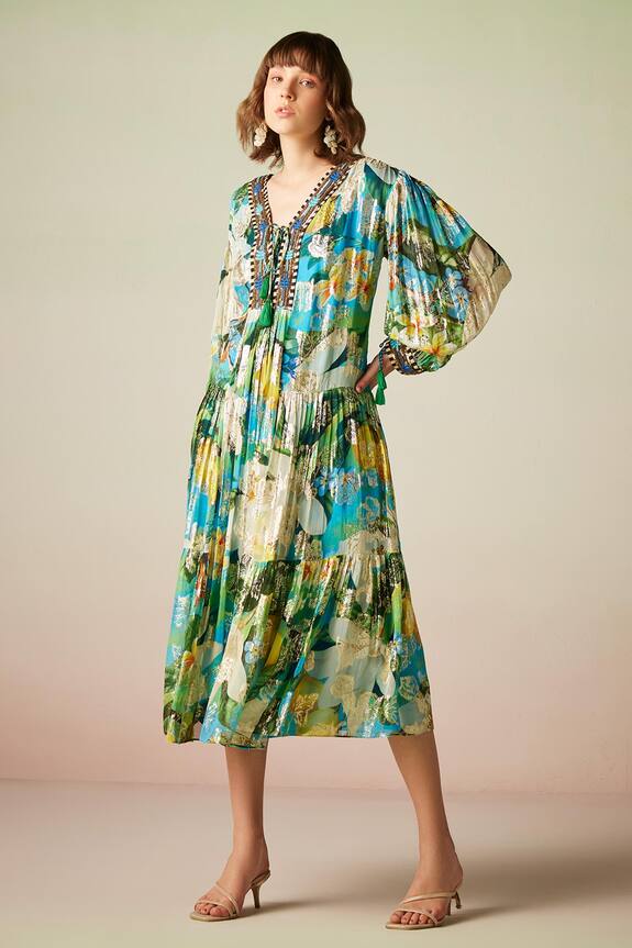 Verb by Pallavi Singhee Floral Bloom Print Kaftan