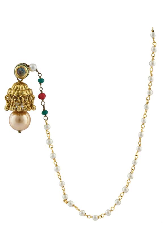 Kista Pearl Embellished Jhumkas