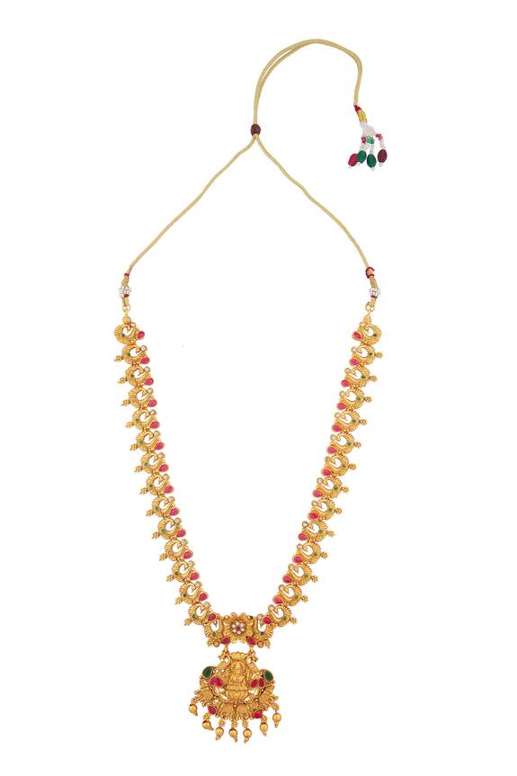 Nayaab by Aleezeh Goddess Laxmi Cutwork Pendant Necklace