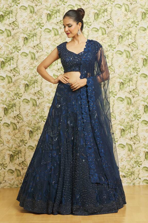 Mishru Sequin Embroidered Lehenga Set