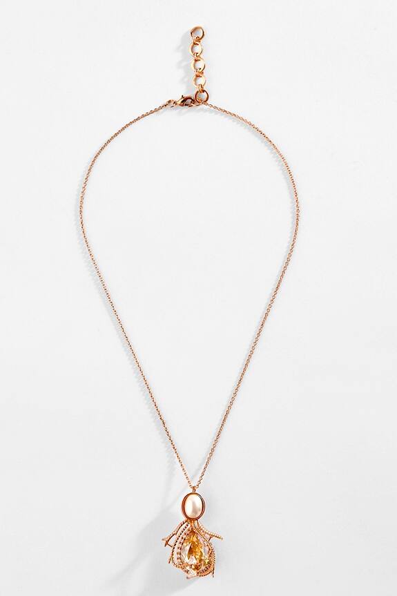 Outhouse The Paloma Pearl Embellished Pendant Necklace
