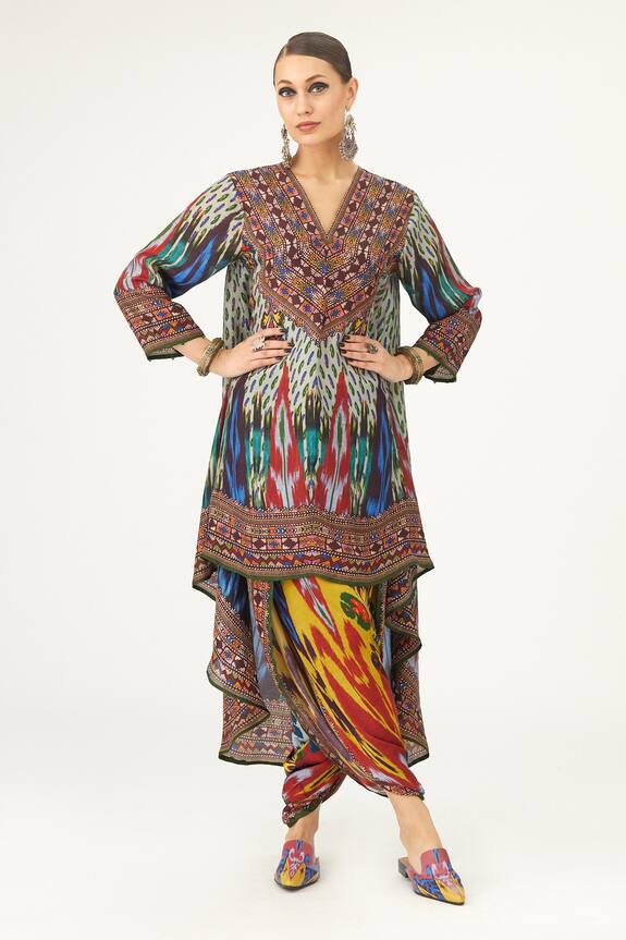 Rajdeep Ranawat Sonth Paisley Print Dhoti Pant