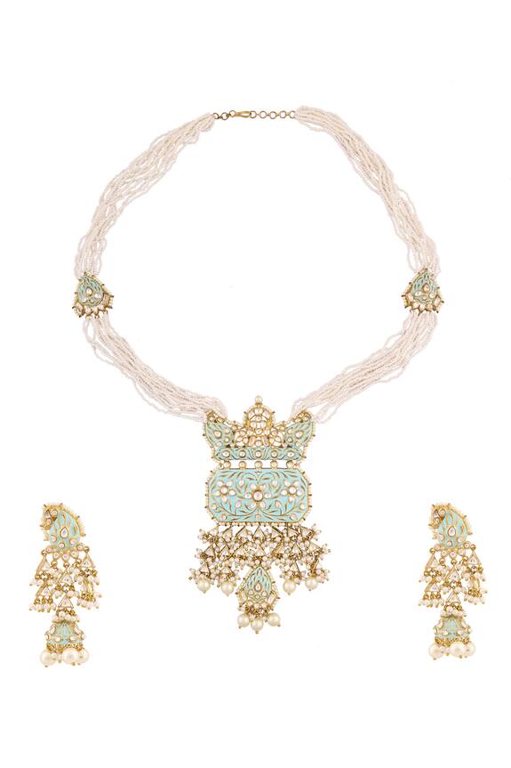 Moh-Maya by Disha Khatri Meenakari Work Long Necklace Set