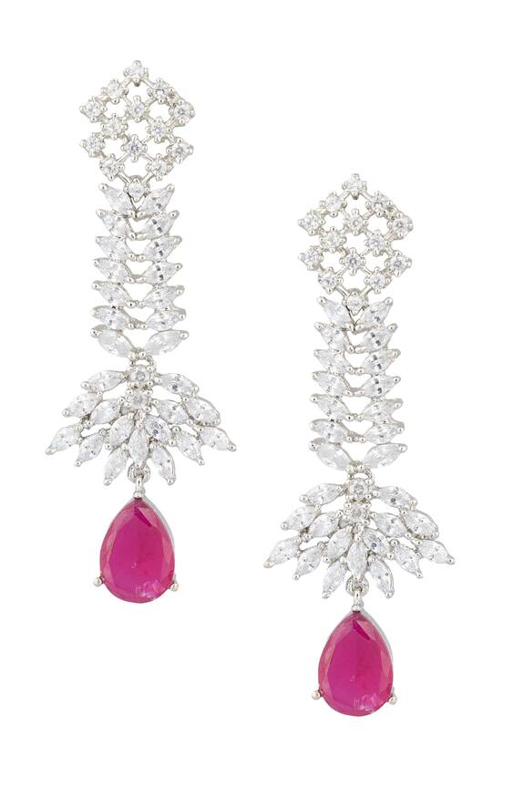 Nepra by Neha Goel Leaf Pattern Dangler Earrings