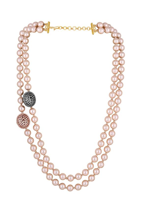 Hrisha Jewels Shell Pearls Layered Necklace