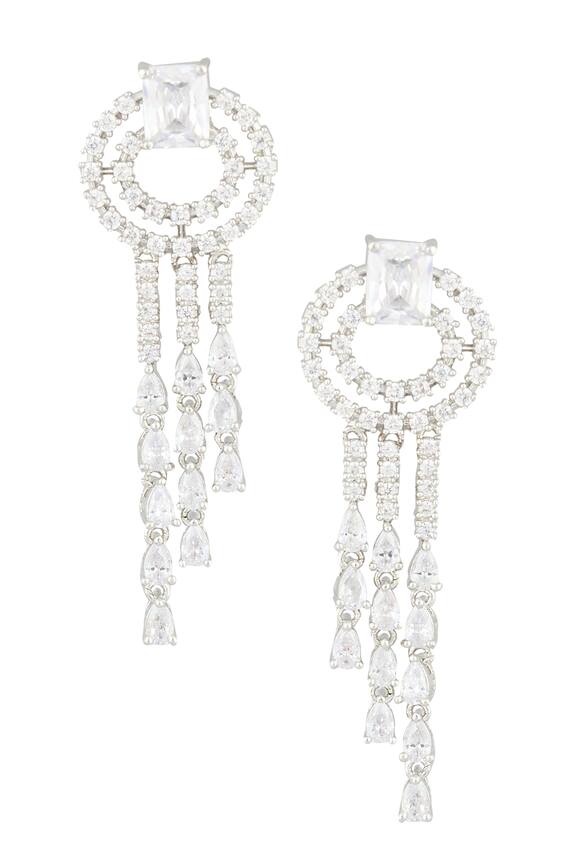 Nepra by Neha Goel Circular Pattern Zircon Embellished Earrings