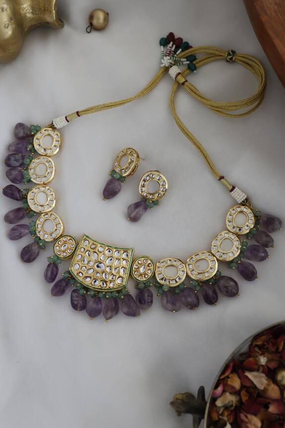 Paisley Pop Rihani Kundan Embellished Necklace Set