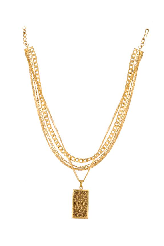 Nepra by Neha Goel Dice Pendant Layered Necklace