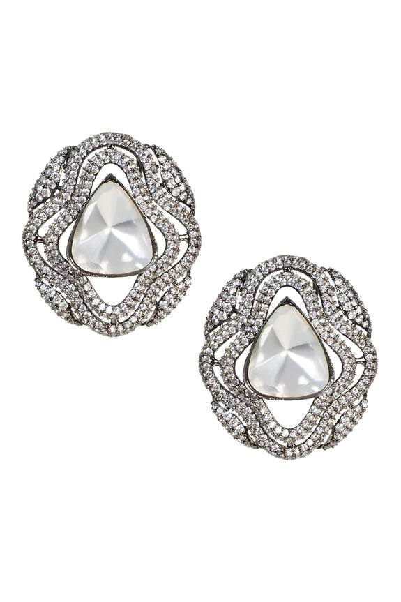 Tizora Swirl Circle Shaped Earrings