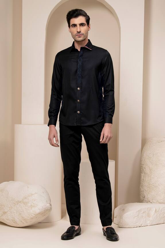 Abkasa Placement Embroidered Shirt