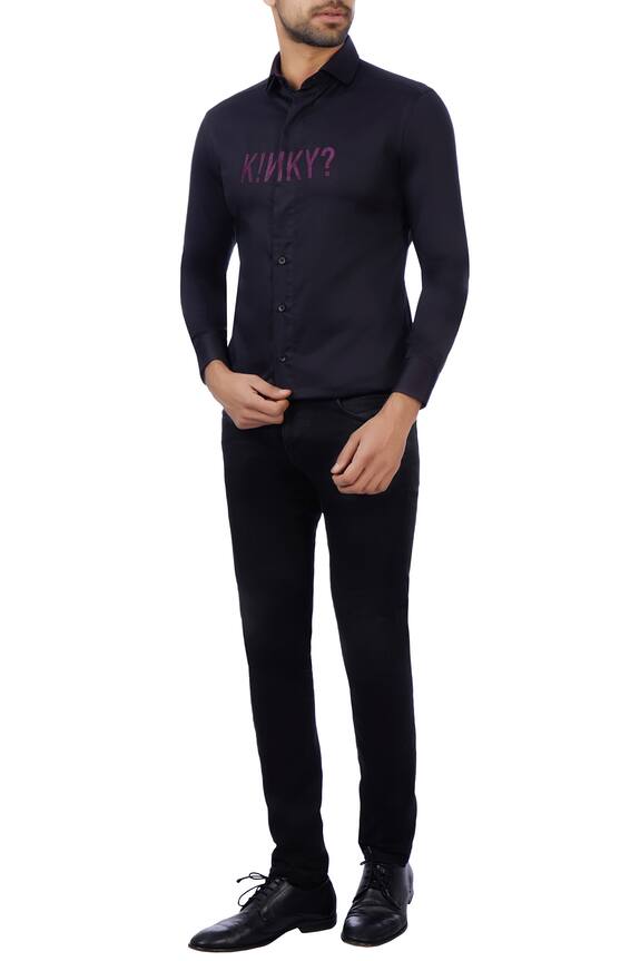 Vikram Bajaj Cotton Embroidered Shirt