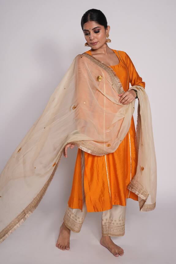 Pants and Pajamas Organza Embroidered Dupatta