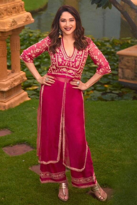 Devnaagri Embroidered Kurta & Palazzo Set