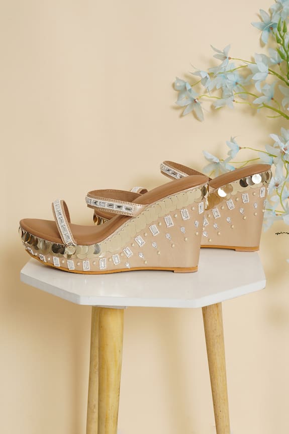 Sole House Rhinestone Embellished Wedges