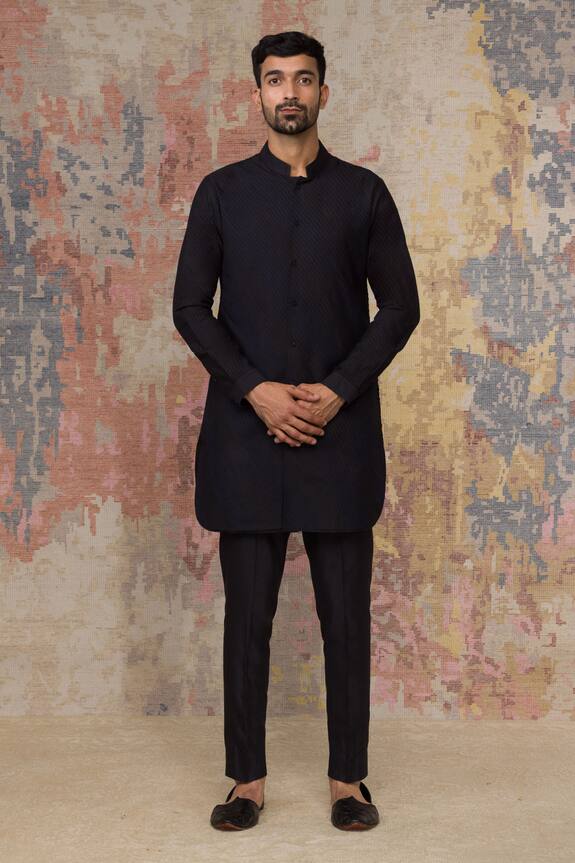 Devnaagri Pintuck Kurta & Pant Set 