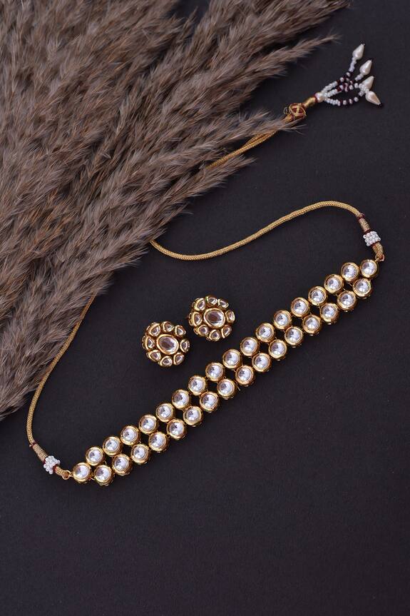 Swabhimann Jewellery Geometric Shaped Choker Set