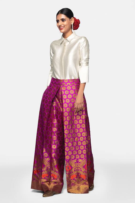 Payal Khandwala Brocade Silk Trouser 