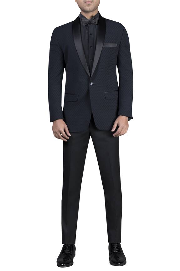 Nivedita Saboo Textured jacket with shirt & trousers