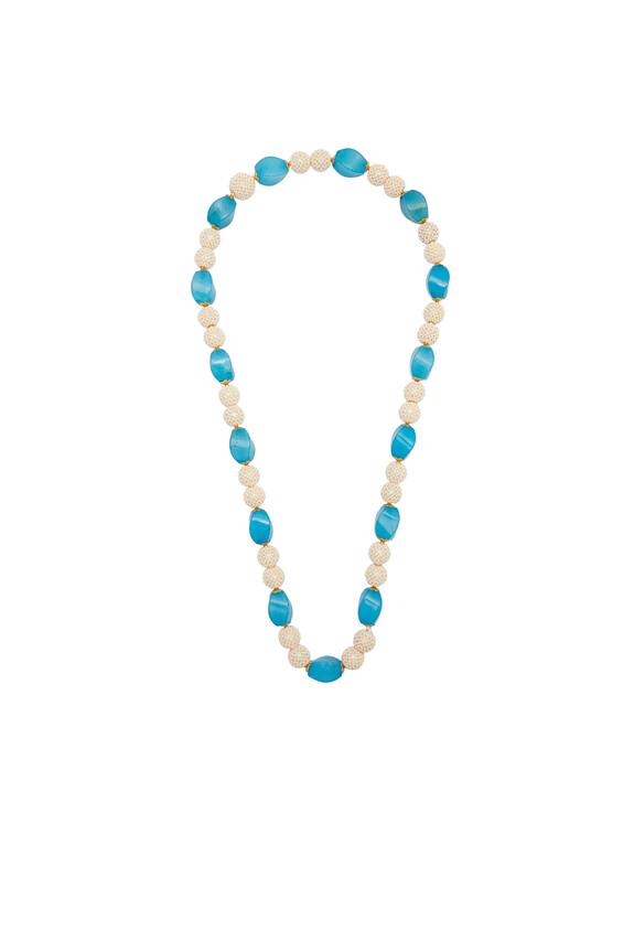 Posh by Rathore Blue beads necklace