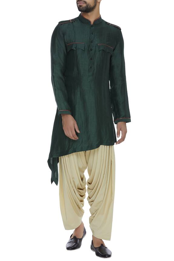 Aqube by Amber Asymmetric Pathani Kurta