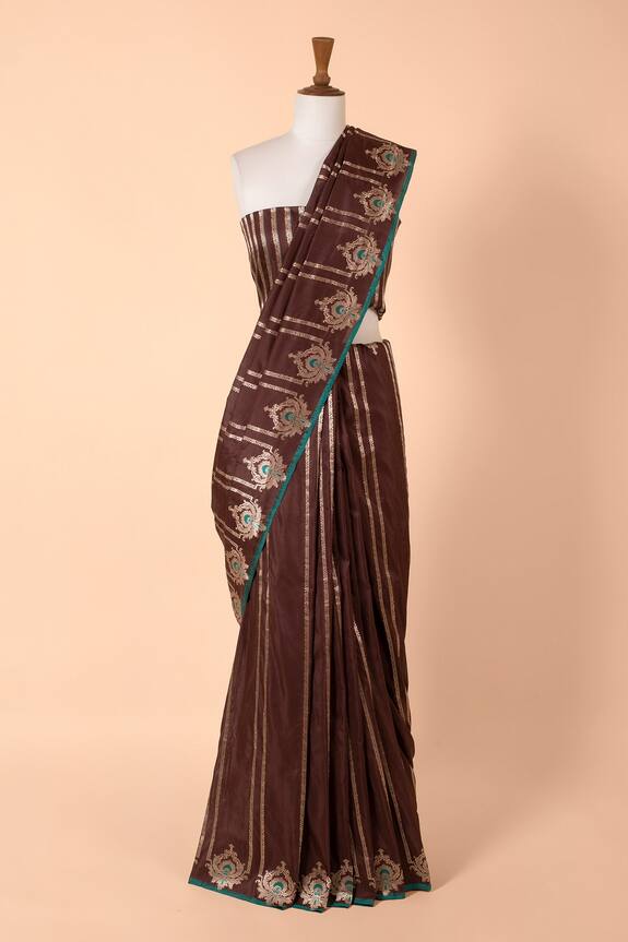 Ekaya Handwoven Silk Banarasi Kadwa Saree