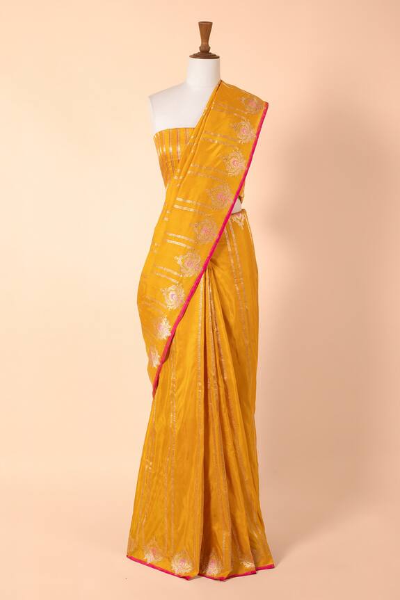 Ekaya Handwoven Silk Banarasi Kadwa Woven Saree