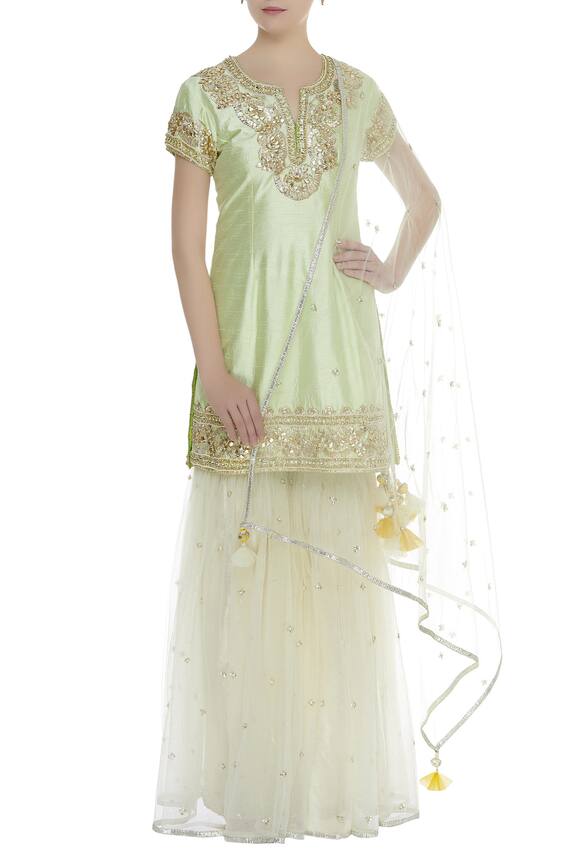Preeti S Kapoor Gota embroidered sharara set
