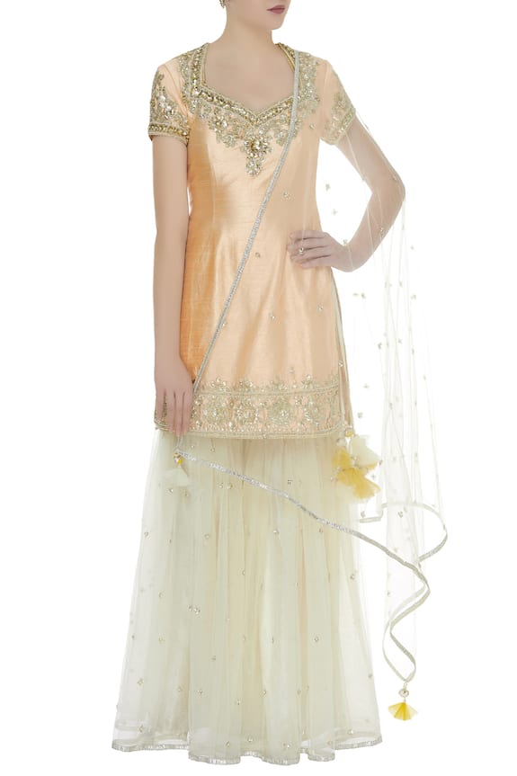 Preeti S Kapoor Embroidered kurta, sharara with dupatta