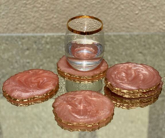 Mason Home Lava Resin Coasters (Set of 6)