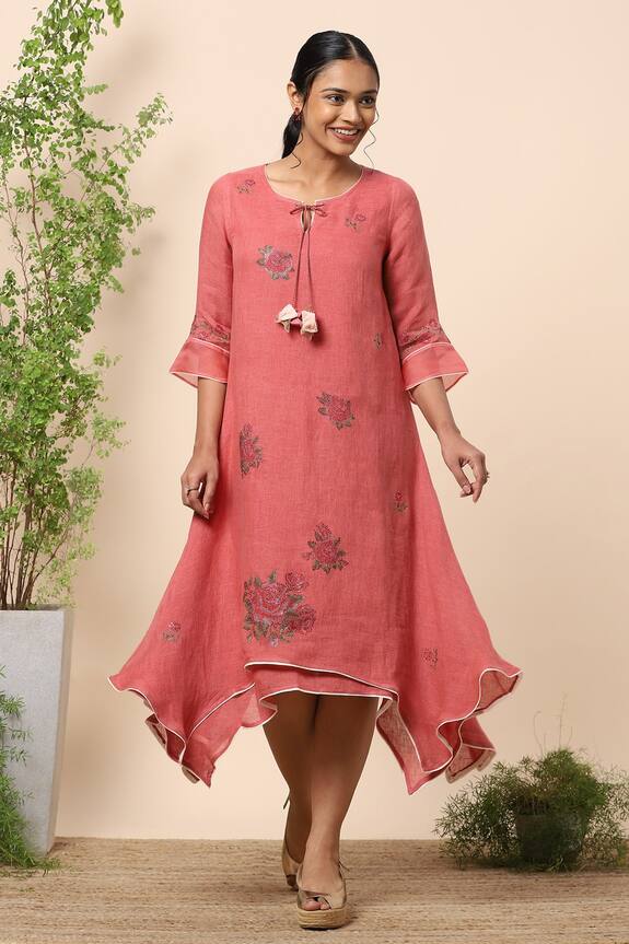 Kaveri Linen Layered Dress