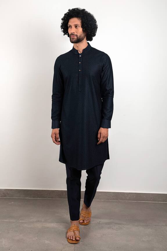 Arjan Dugal Chanderi Kurta & Pant Set