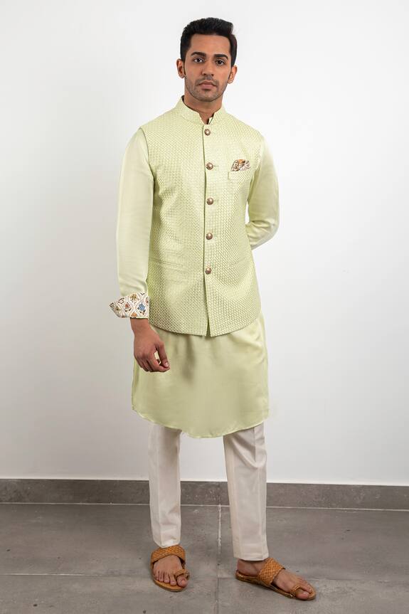 Arjan Dugal Chanderi Silk Bundi 