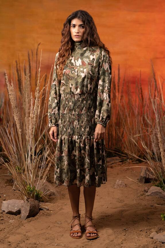Label Reyya Floral Print Dress
