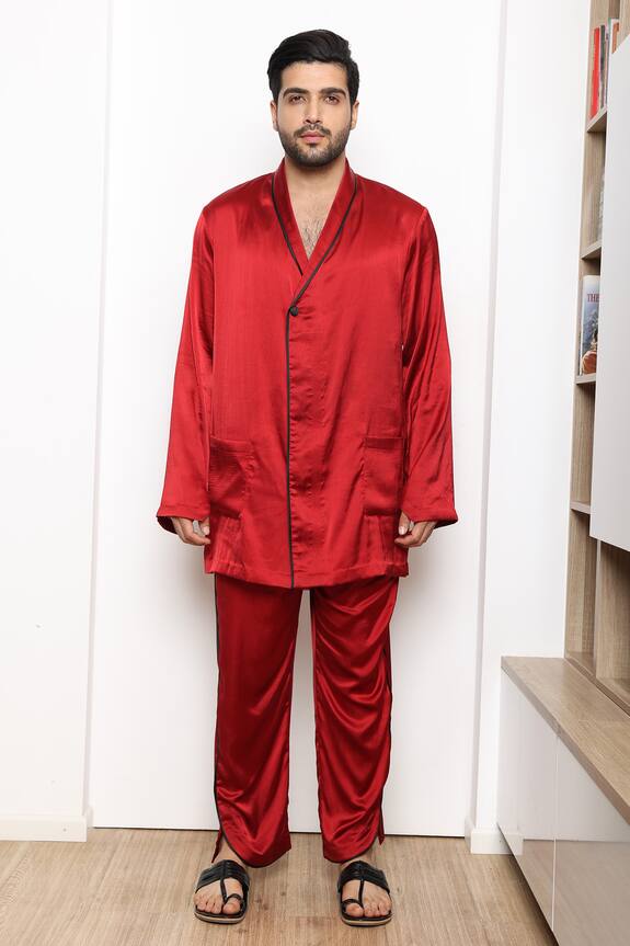 Arjun Kilachand Silk Lounge Shirt & Pant Set