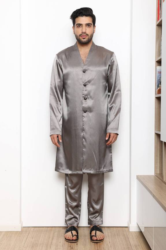 Arjun Kilachand Satin Lounge Kurta & Pant Set