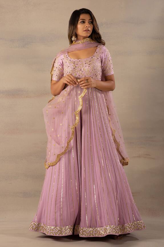 Anupraas by Nishant and Rahul Embroidered Anarkali With Dupatta