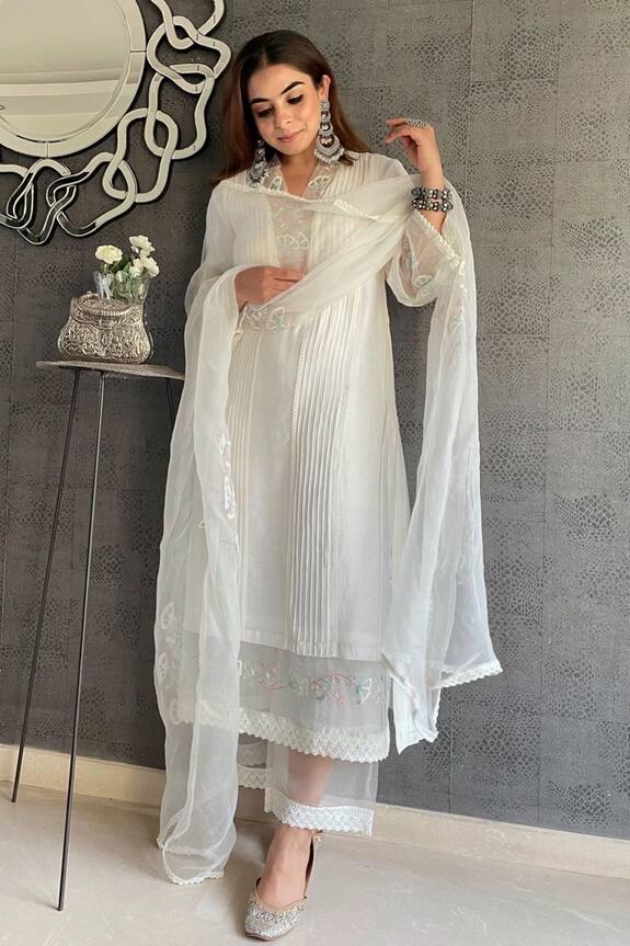 Anushka Repswal - Sewing Love Chanderi Pintuck Kurta Set