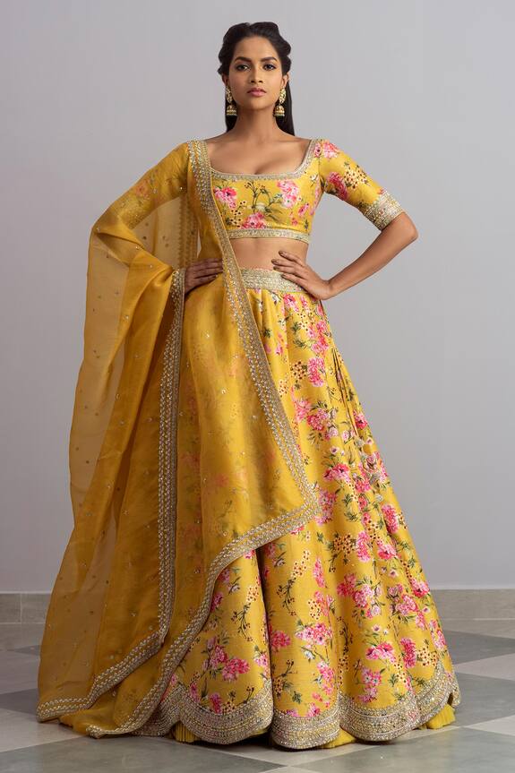 Anushree Reddy Hayaat Floral Print Lehenga Set